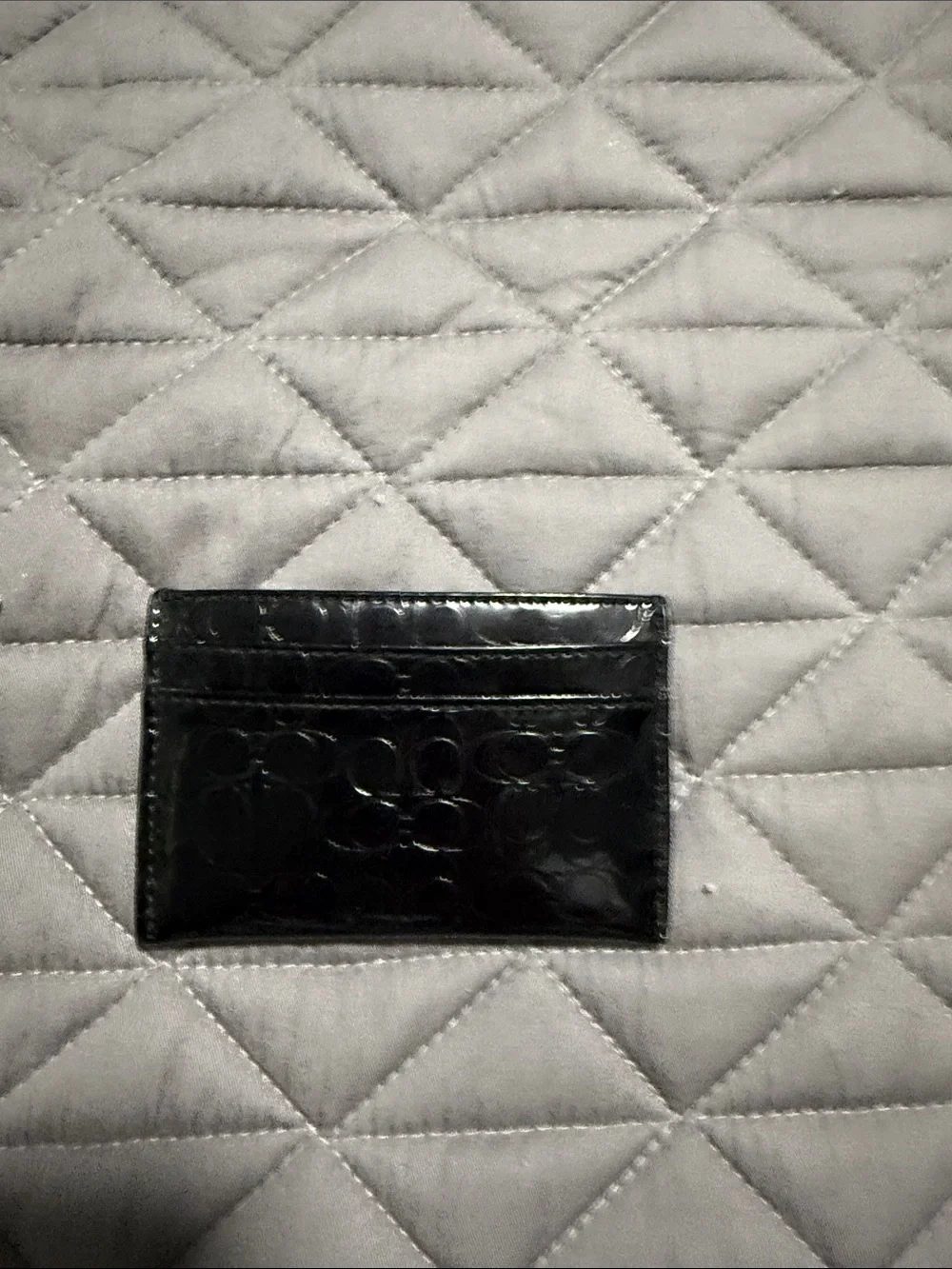 Black Embossed Leather Cardholder - Men Accessories